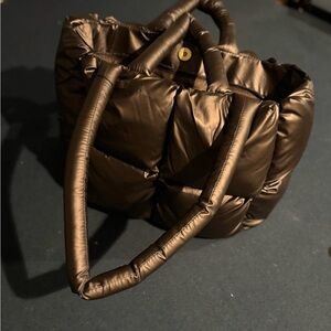 Anthropologie puffer tote bag